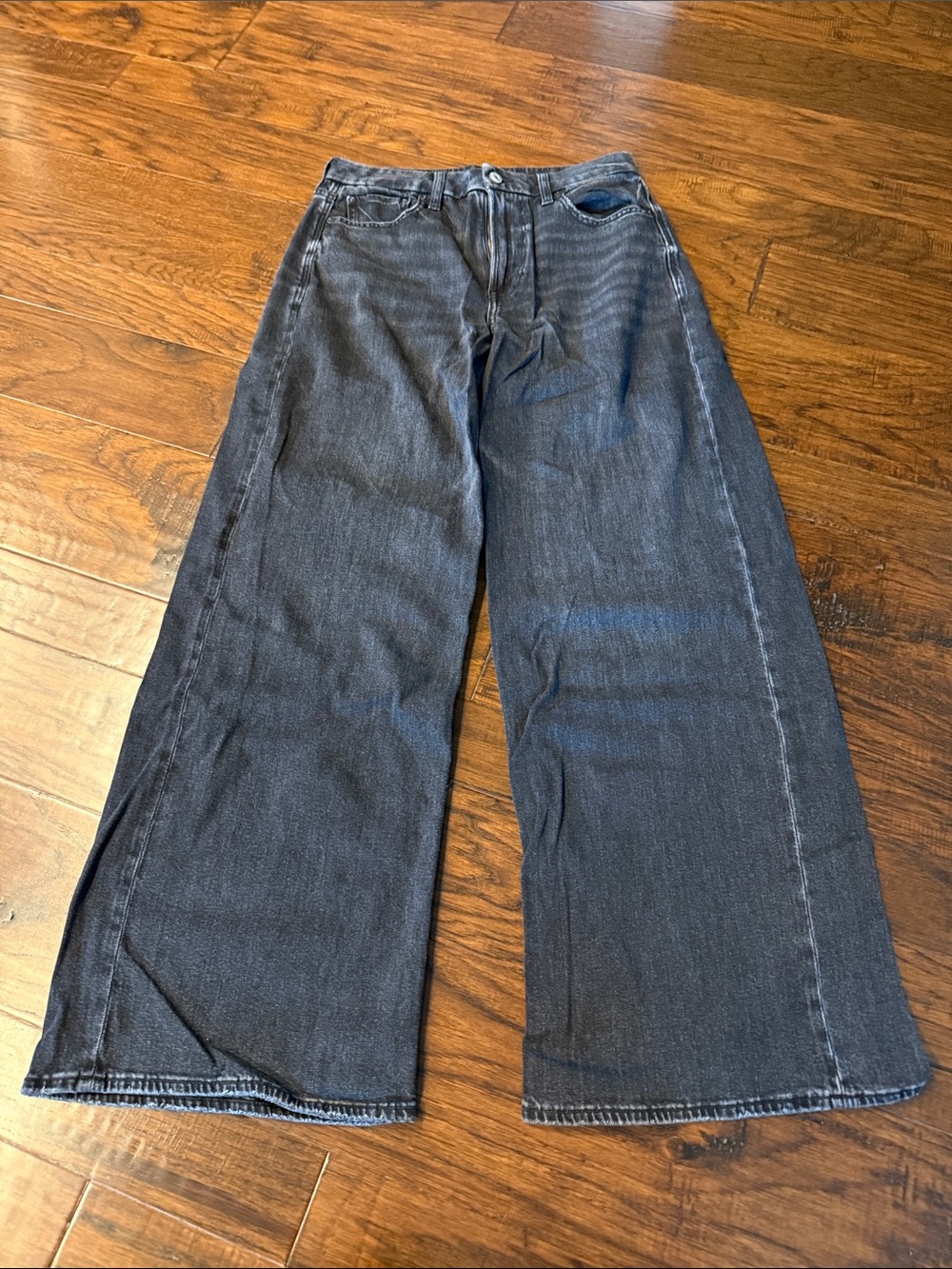 American Eagle Outfitters Black Wide-Leg Jeans